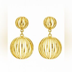 ⚜️❤️‍🔥 Avant-garde Gold Plated  Earrings ✨ Statement Glam Fashion Jewelry ⚜️